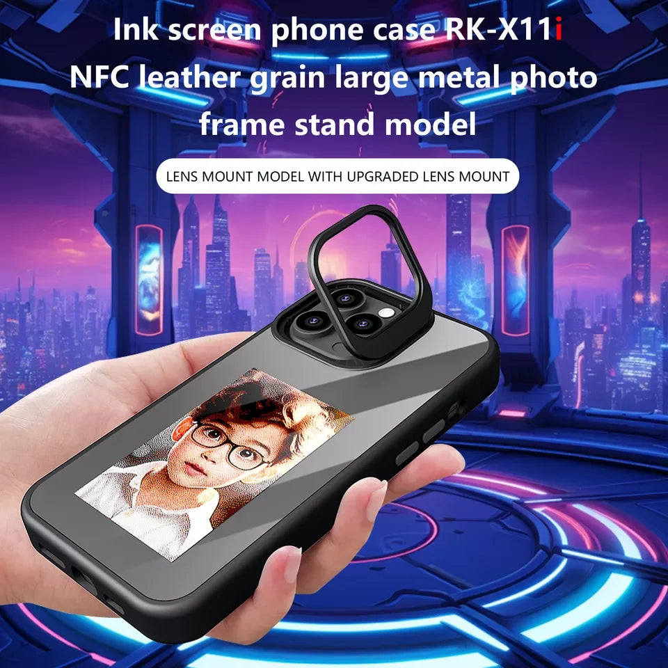 Smart E-Ink Screen Snap Frame Display NFC Mobile Phone Case for iphone 13/14/15/16